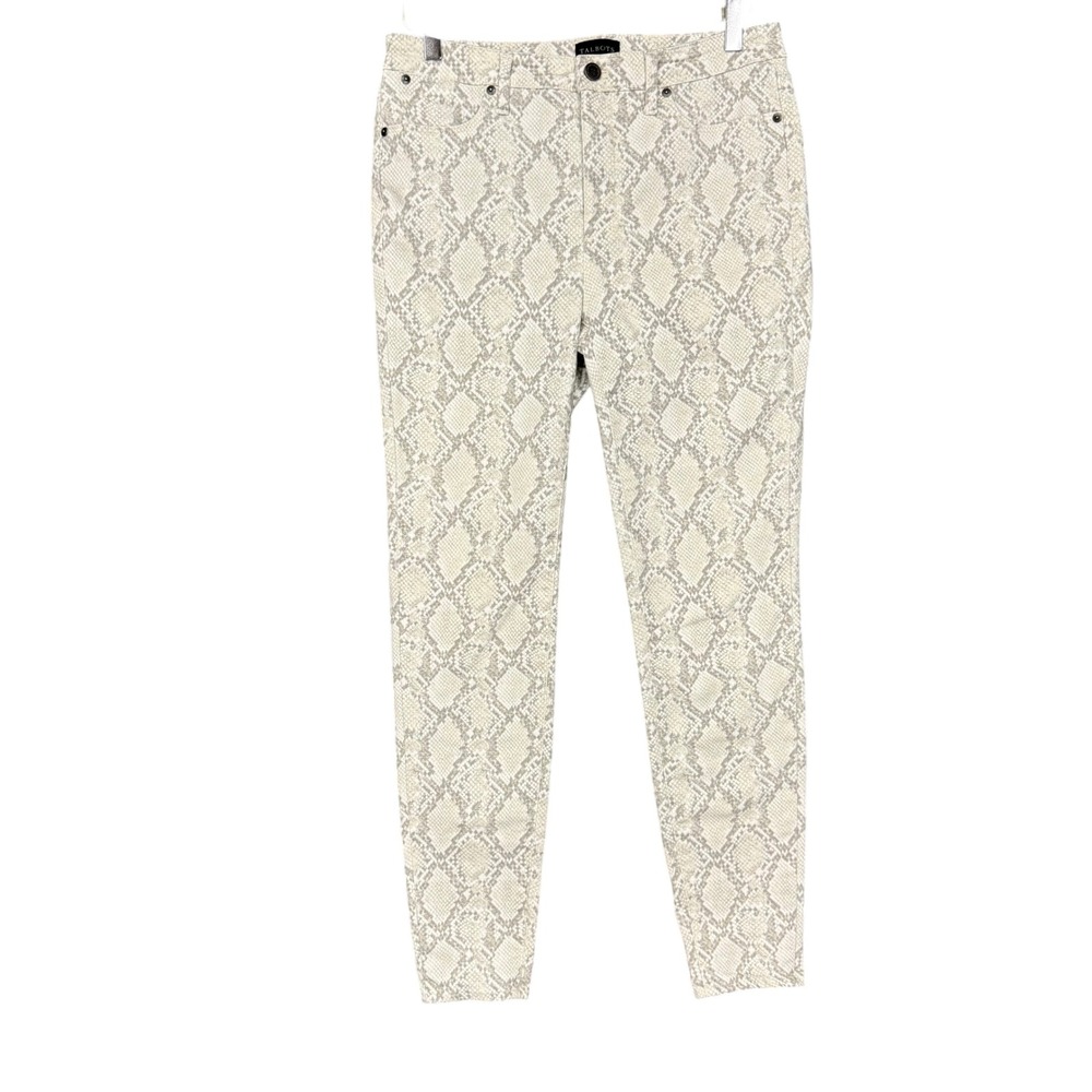 Talbots Jeans‎ Womens 6 Beige Gray Snake Print Skinny Cotton Stretch Pants Rock